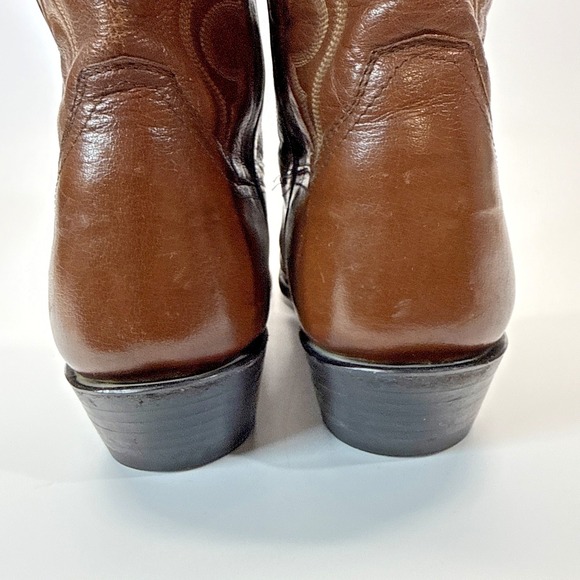 Panhandle Slim Western Boots Mens 8.5 D Brown Leather Cowboy Pull On - Picture 8 of 16